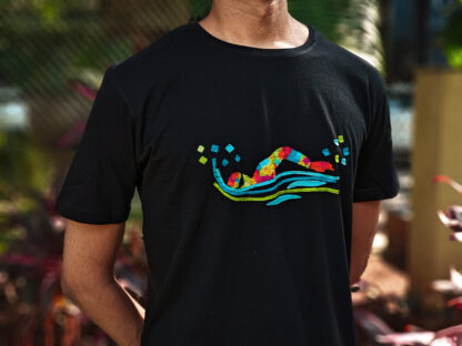 Calyz Swimmer Black T-shirt - Image 2